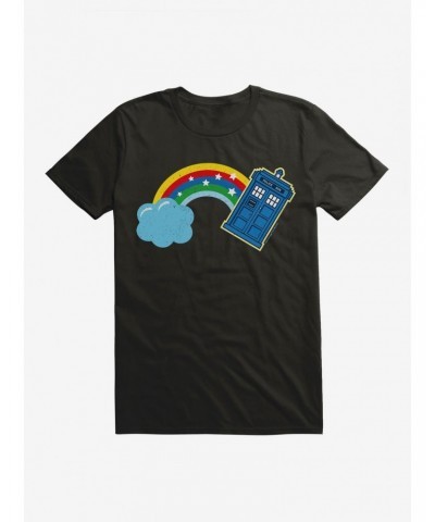 Doctor Who Thirteenth Doctor Distressed TARDIS Rainbow T-Shirt $7.65 T-Shirts