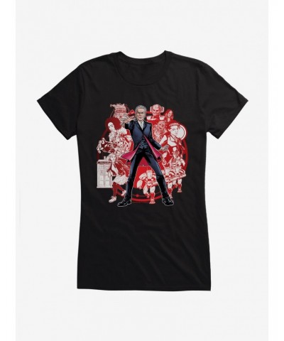 Doctor Who Twelfth Doctor Character Collage Girls T-Shirt $9.71 T-Shirts