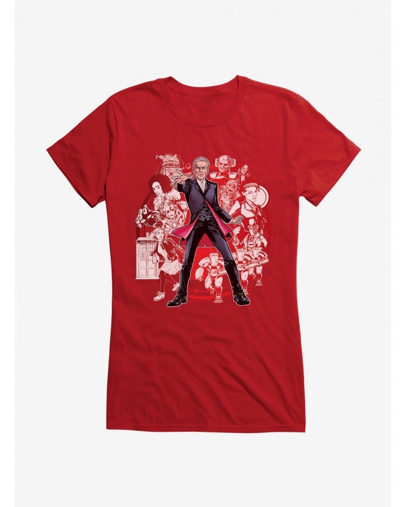 Doctor Who Twelfth Doctor Character Collage Girls T-Shirt $9.71 T-Shirts