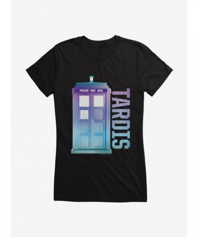 Doctor Who TARDIS Pastel Script Girls T-Shirt $9.46 T-Shirts