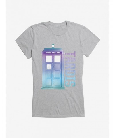 Doctor Who TARDIS Pastel Script Girls T-Shirt $9.46 T-Shirts