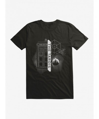 Doctor Who TARDIS Outline Specs T-Shirt $10.52 T-Shirts