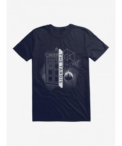 Doctor Who TARDIS Outline Specs T-Shirt $10.52 T-Shirts