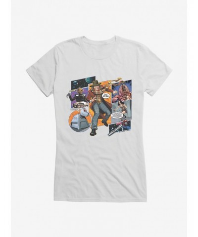 Doctor Who The Fourth Doctor, Leela, And K9 Comic Girls T-Shirt $7.97 T-Shirts