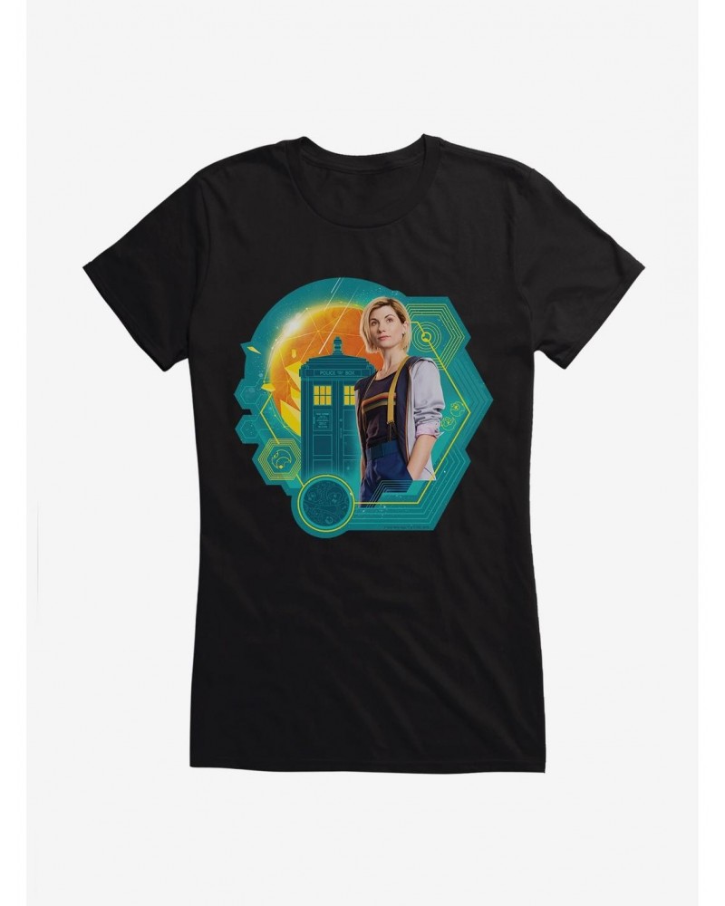 Doctor Who The Thirteenth Doctor Girls Black T-Shirt $11.21 T-Shirts