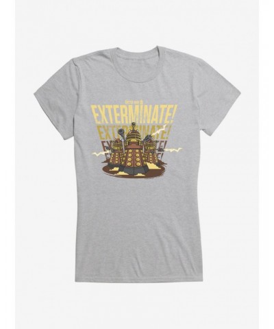 Doctor Who Exterminate Exterminate Exterminate Girls T-Shirt $12.20 T-Shirts