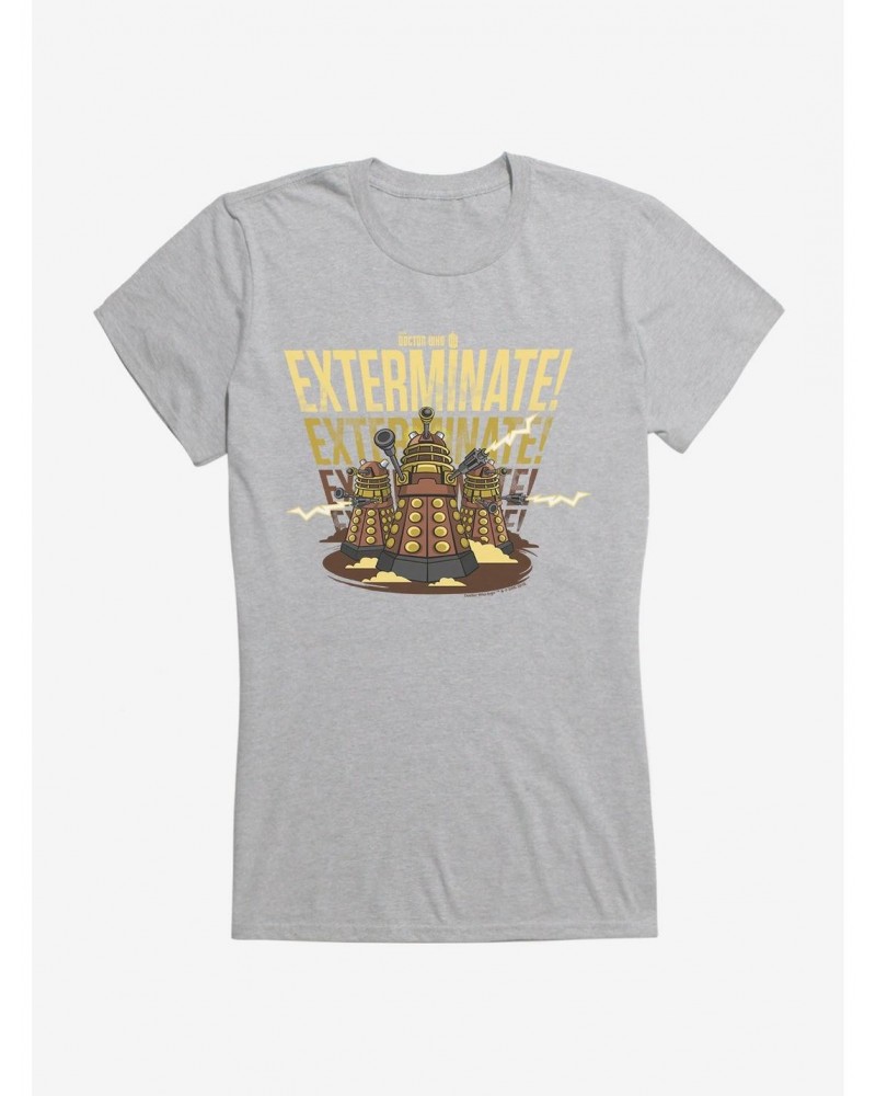 Doctor Who Exterminate Exterminate Exterminate Girls T-Shirt $12.20 T-Shirts