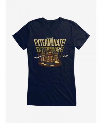 Doctor Who Exterminate Exterminate Exterminate Girls T-Shirt $12.20 T-Shirts