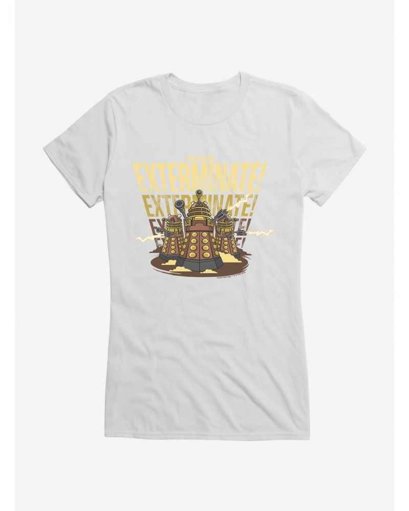 Doctor Who Exterminate Exterminate Exterminate Girls T-Shirt $12.20 T-Shirts