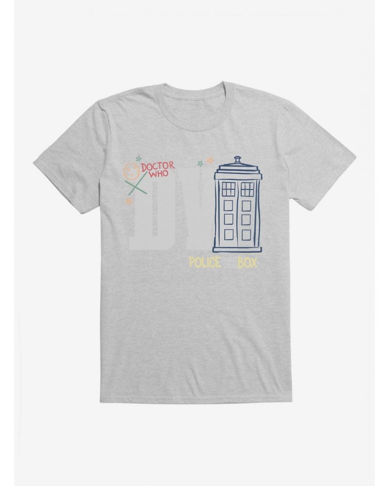 Doctor Who Thirteenth Doctor TARDIS Sketch T-Shirt $8.13 T-Shirts