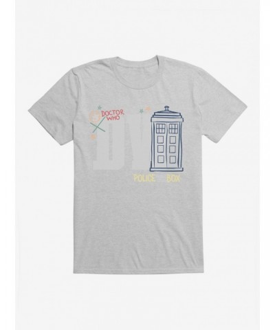 Doctor Who Thirteenth Doctor TARDIS Sketch T-Shirt $8.13 T-Shirts