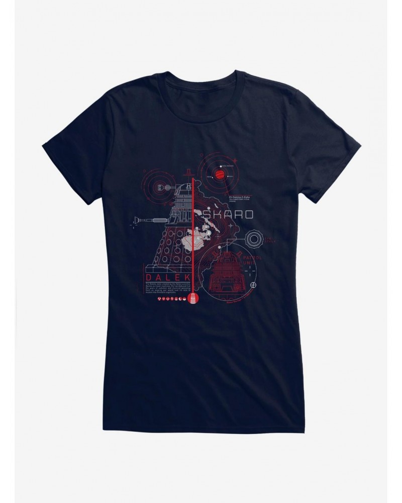 Doctor Who Dalek Plans Girls T-Shirt $11.95 T-Shirts