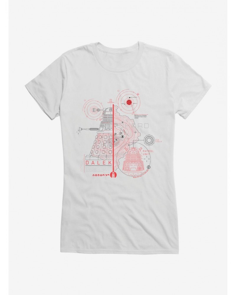 Doctor Who Dalek Plans Girls T-Shirt $11.95 T-Shirts