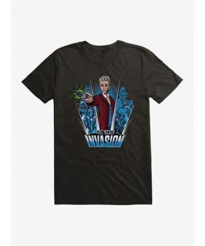 Doctor Who Twelfth Doctor Full Scale Invasion Cartoon T-Shirt $9.08 T-Shirts