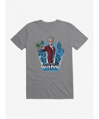 Doctor Who Twelfth Doctor Full Scale Invasion Cartoon T-Shirt $9.08 T-Shirts