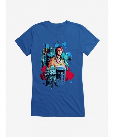 Doctor Who Fifth Doctor And Villains Girls T-Shirt $9.96 T-Shirts