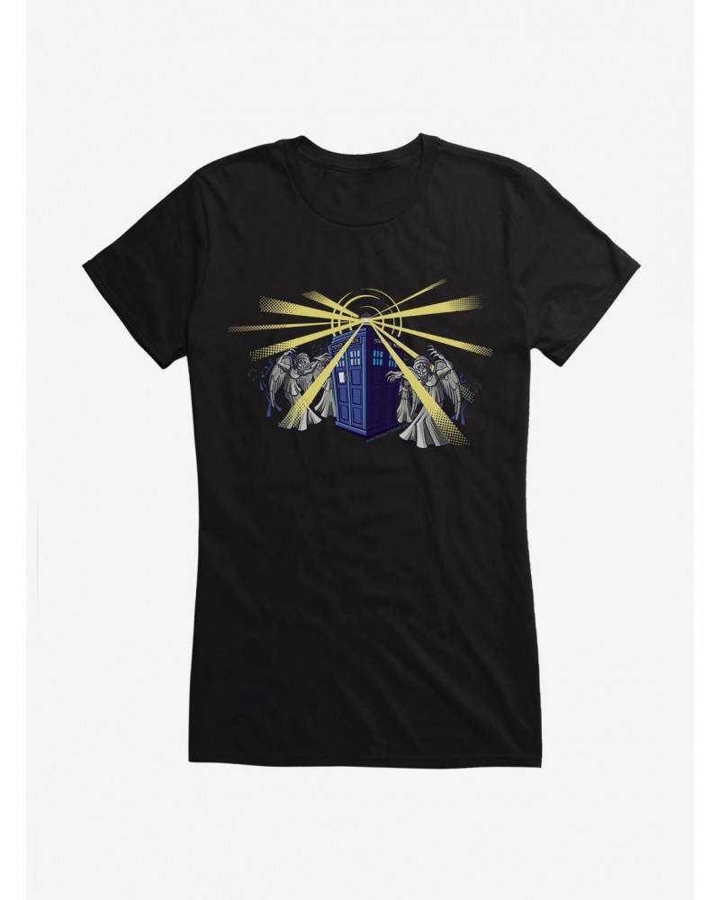 Doctor Who TARDIS Weeping Angel Attack Girls T-Shirt $12.20 T-Shirts