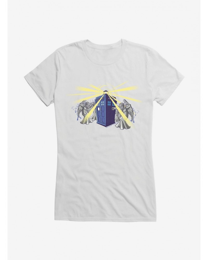 Doctor Who TARDIS Weeping Angel Attack Girls T-Shirt $12.20 T-Shirts