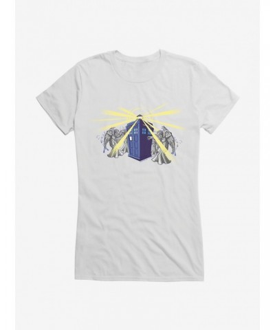 Doctor Who TARDIS Weeping Angel Attack Girls T-Shirt $12.20 T-Shirts