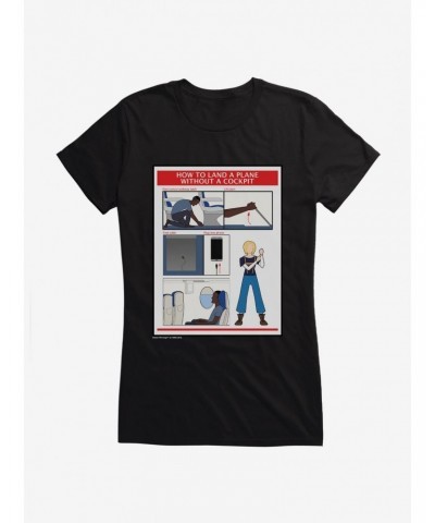 Doctor Who Series 12 Episode 2 How To Land A Plane Without A Cockpit Girls Black T-Shirt $11.21 T-Shirts