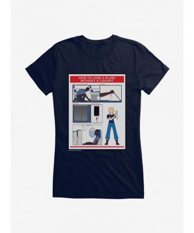 Doctor Who Series 12 Episode 2 How To Land A Plane Without A Cockpit Girls Black T-Shirt $11.21 T-Shirts