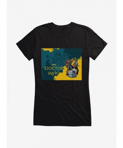 Doctor, Who The Fourth Doctor, K9, And Sarah Jane Girls T-Shirt $7.72 T-Shirts