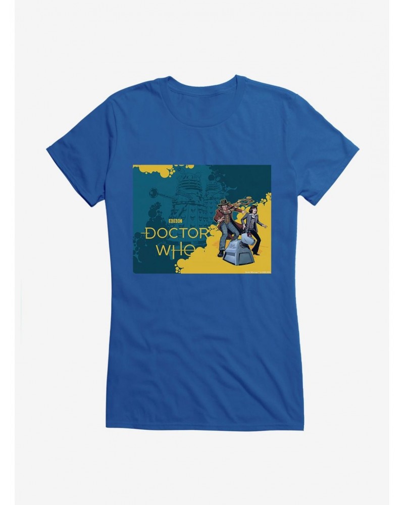 Doctor, Who The Fourth Doctor, K9, And Sarah Jane Girls T-Shirt $7.72 T-Shirts