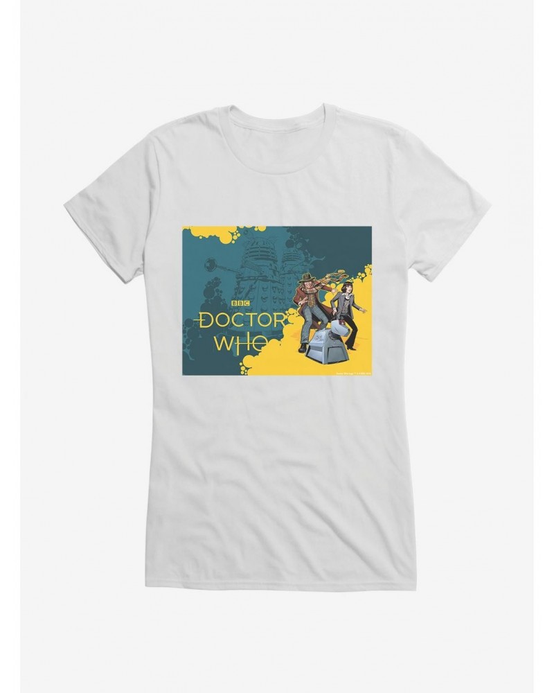 Doctor, Who The Fourth Doctor, K9, And Sarah Jane Girls T-Shirt $7.72 T-Shirts