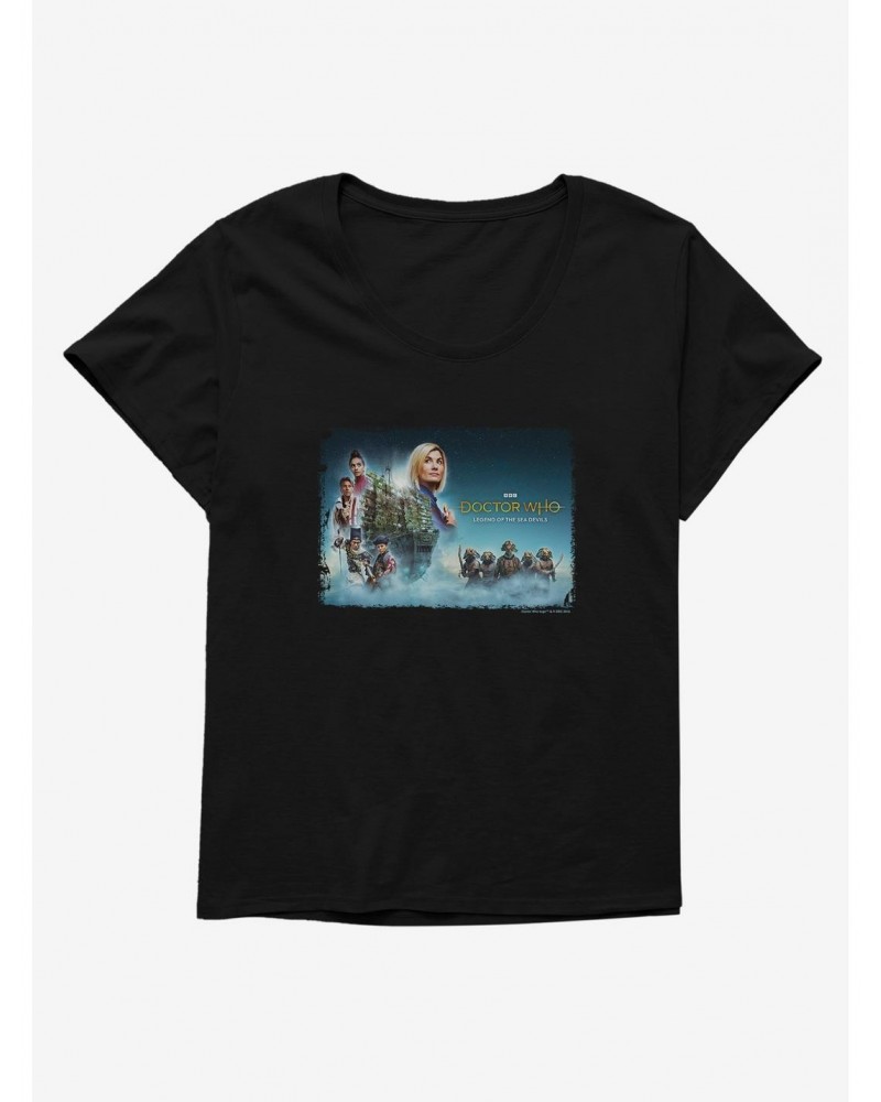 Doctor Who The Thirteenth Doctor Legend Of The Sea Devils Girls T-Shirt Plus Size $10.47 T-Shirts