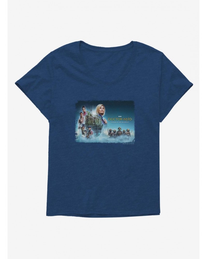 Doctor Who The Thirteenth Doctor Legend Of The Sea Devils Girls T-Shirt Plus Size $10.47 T-Shirts