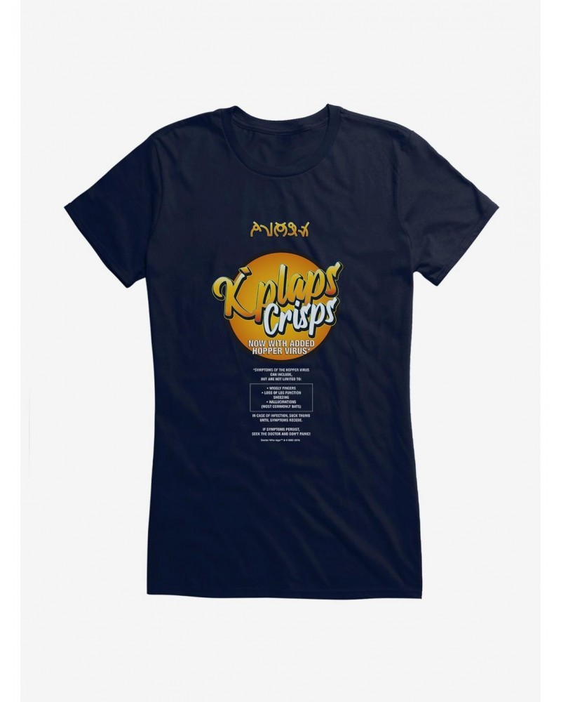 Doctor Who Series 12 Episode 3 K'Plaps Crisps Girls Black T-Shirt $11.95 T-Shirts