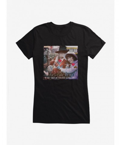 Doctor Who The Fourth Doctor The Point Of Being Grown Up Girls T-Shirt $9.71 T-Shirts