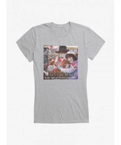 Doctor Who The Fourth Doctor The Point Of Being Grown Up Girls T-Shirt $9.71 T-Shirts