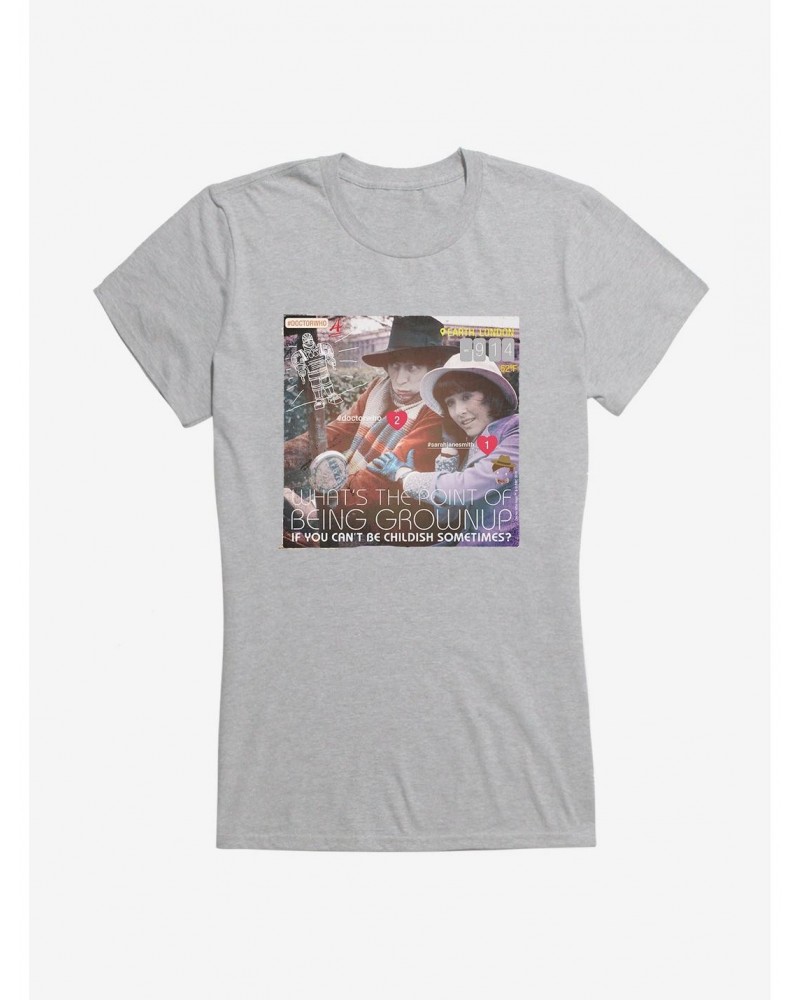 Doctor Who The Fourth Doctor The Point Of Being Grown Up Girls T-Shirt $9.71 T-Shirts