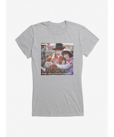 Doctor Who The Fourth Doctor The Point Of Being Grown Up Girls T-Shirt $9.71 T-Shirts