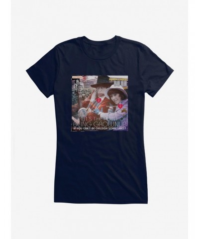 Doctor Who The Fourth Doctor The Point Of Being Grown Up Girls T-Shirt $9.71 T-Shirts