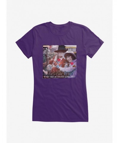 Doctor Who The Fourth Doctor The Point Of Being Grown Up Girls T-Shirt $9.71 T-Shirts