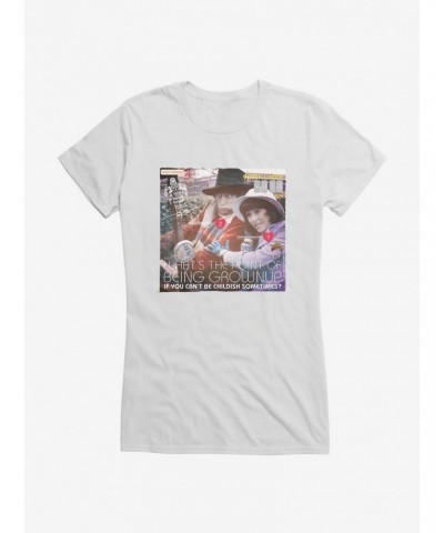 Doctor Who The Fourth Doctor The Point Of Being Grown Up Girls T-Shirt $9.71 T-Shirts