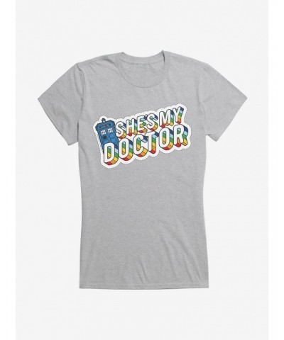 Doctor Who Thirteenth Doctor She's My Doctor Girls T-Shirt $7.72 T-Shirts