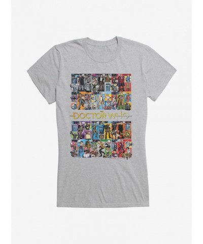 Doctor Who Doctor Collage Girls T-Shirt $9.71 T-Shirts