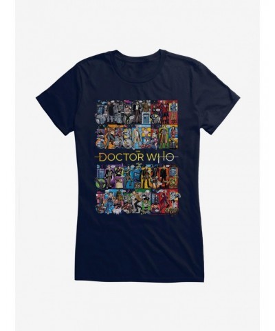 Doctor Who Doctor Collage Girls T-Shirt $9.71 T-Shirts