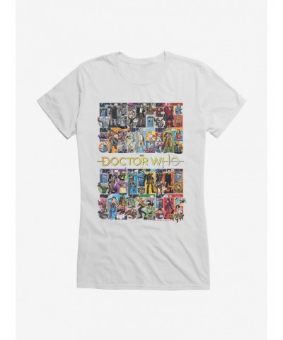 Doctor Who Doctor Collage Girls T-Shirt $9.71 T-Shirts