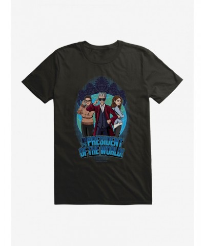 Doctor Who Twelfth Doctor President Of The World Cartoon T-Shirt $9.32 T-Shirts