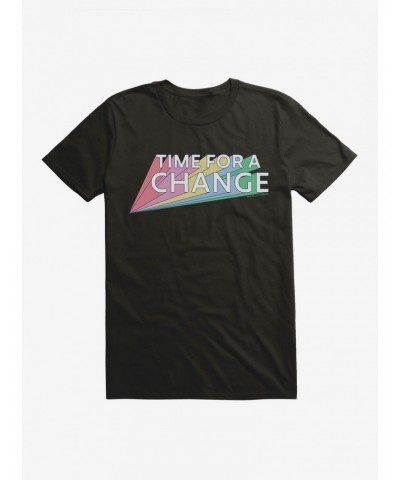 Doctor Who Thirteenth Doctor Time For A Change Rainbow T-Shirt $8.84 T-Shirts