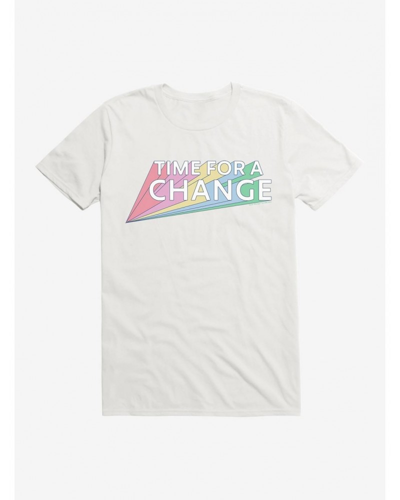 Doctor Who Thirteenth Doctor Time For A Change Rainbow T-Shirt $8.84 T-Shirts