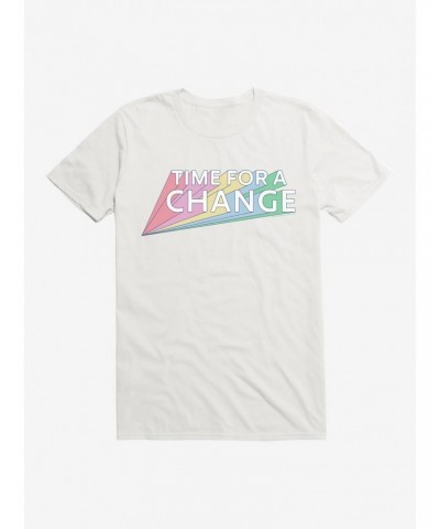 Doctor Who Thirteenth Doctor Time For A Change Rainbow T-Shirt $8.84 T-Shirts