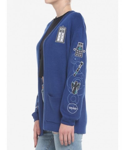 Her Universe Doctor Who Icon Embroidered Girls Open Cardigan $20.31 Cardigans