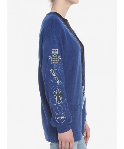 Her Universe Doctor Who Icon Embroidered Girls Open Cardigan $20.31 Cardigans