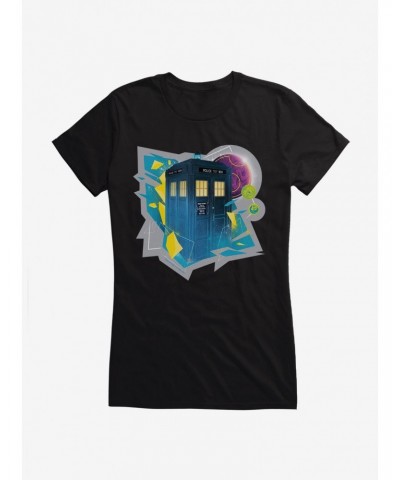 Doctor Who The Thirteenth Doctor Tardis Prism Girls T-Shirt $9.21 T-Shirts