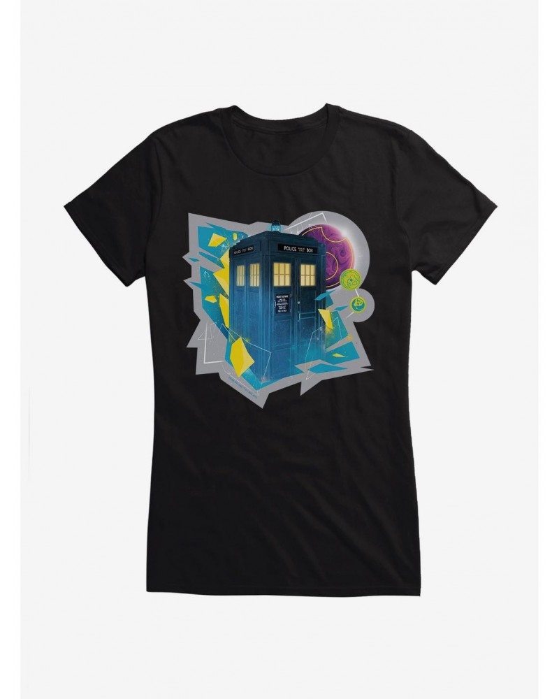 Doctor Who The Thirteenth Doctor Tardis Prism Girls T-Shirt $9.21 T-Shirts